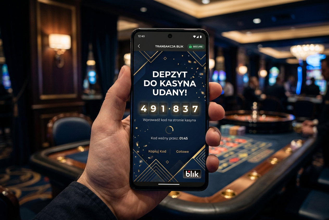 Interfejs aplikacji mobilnej BLIK na smartfonie wyświetlający 6-cyfrowy kod autoryzacyjny